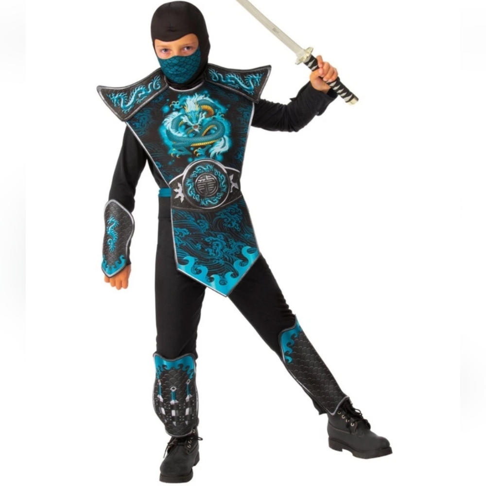 Blue Dragon Ninja Child Size 8-10 Costume Rubies Forum New Death Squad No Sword